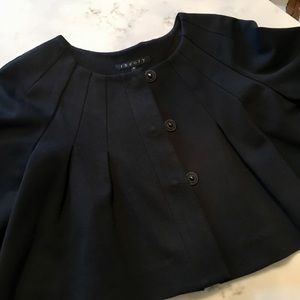 Theory Pleated Cape with Sleeves